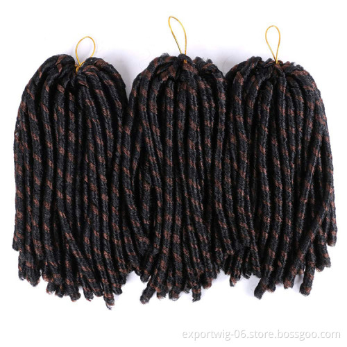 Soft Faux Locs Crochet Hair Soft Locs Hair Twist Braiding Crochet Hair Thick African Dreadlocks For Girls Synthetic Fiber